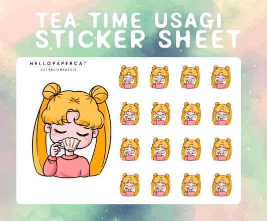 Tea Time Usagi sticker sheet