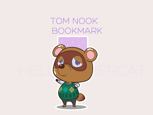 Raccoon boss inspired magnetic bookmark