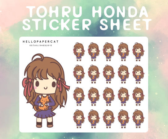 Tohru Honda sticker sheet