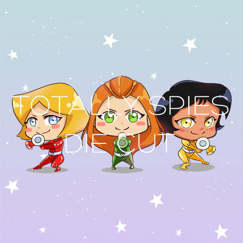 Spy girls inspired die cut
