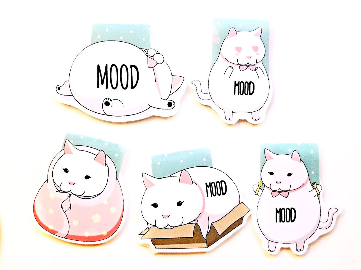 Mits the Cat magnetic bookmarks