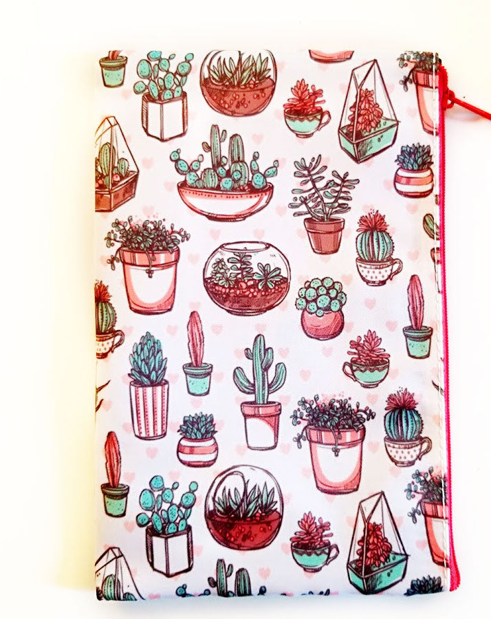 Succulent zip pouch
