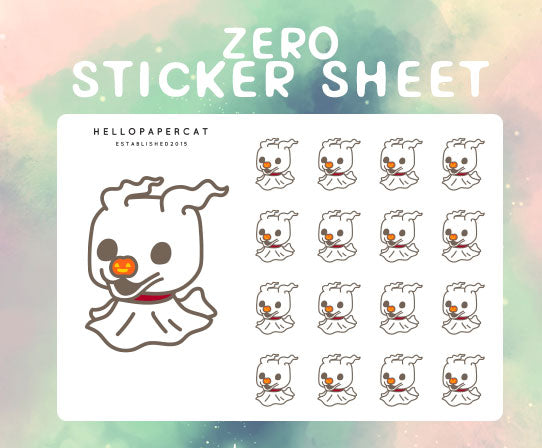 Zero sticker sheet
