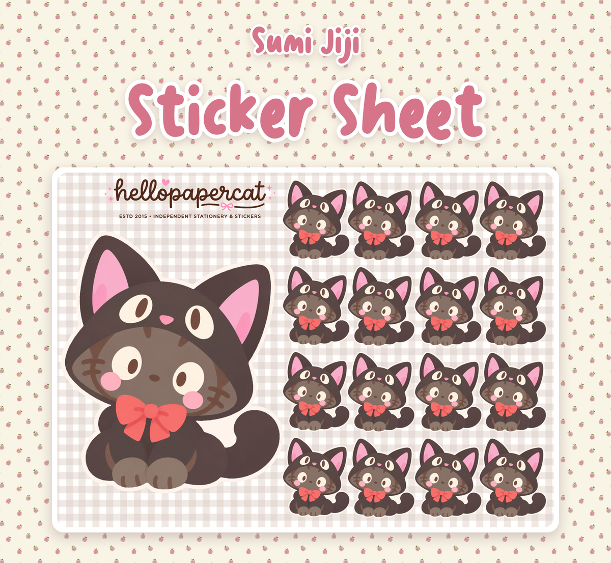 Sumi Jiji sticker sheet