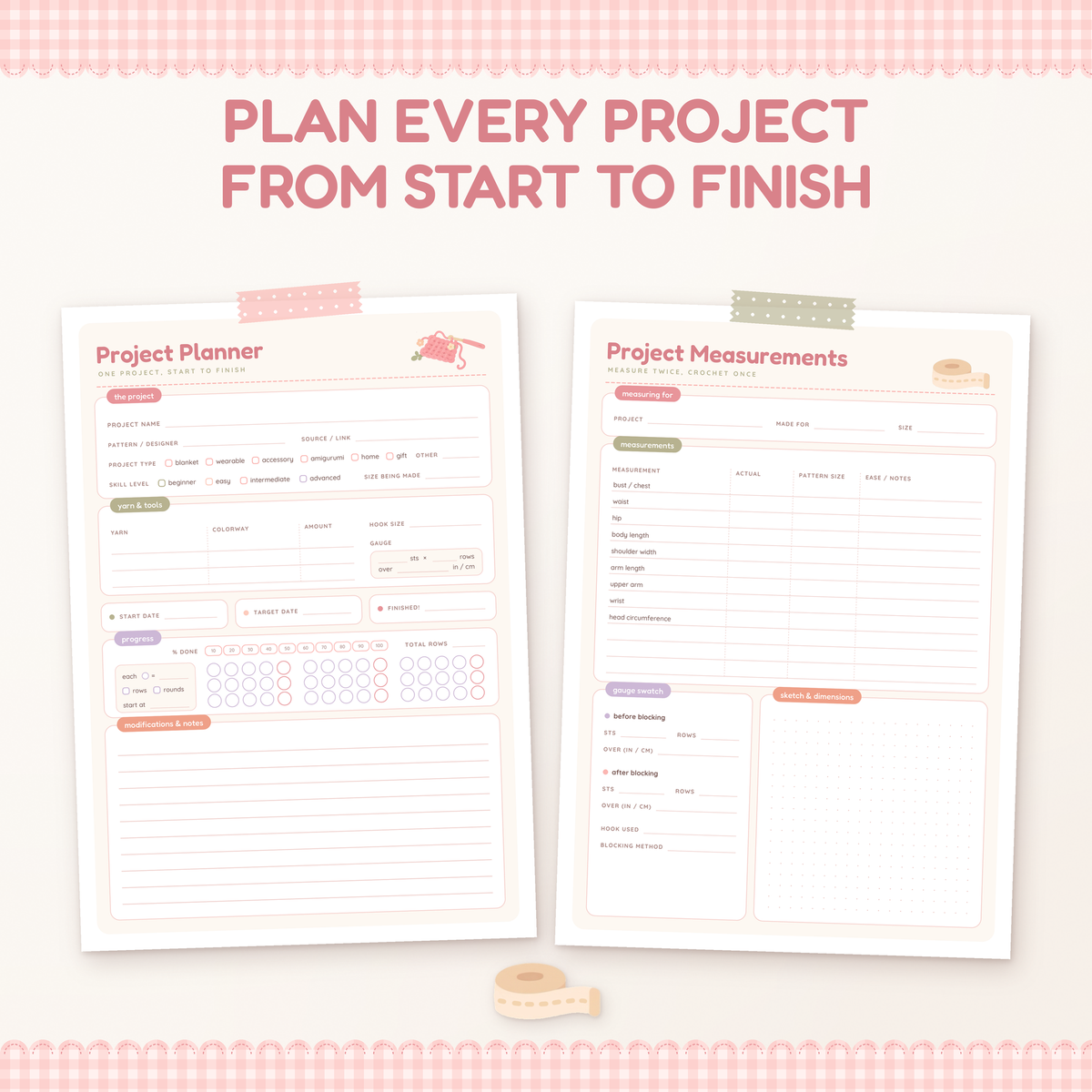 Crochet Planner Printable, Crochet Project Planner, Yarn Stash Inventory, Crochet Journal, GoodNotes Digital Planner, Crochet Organizer