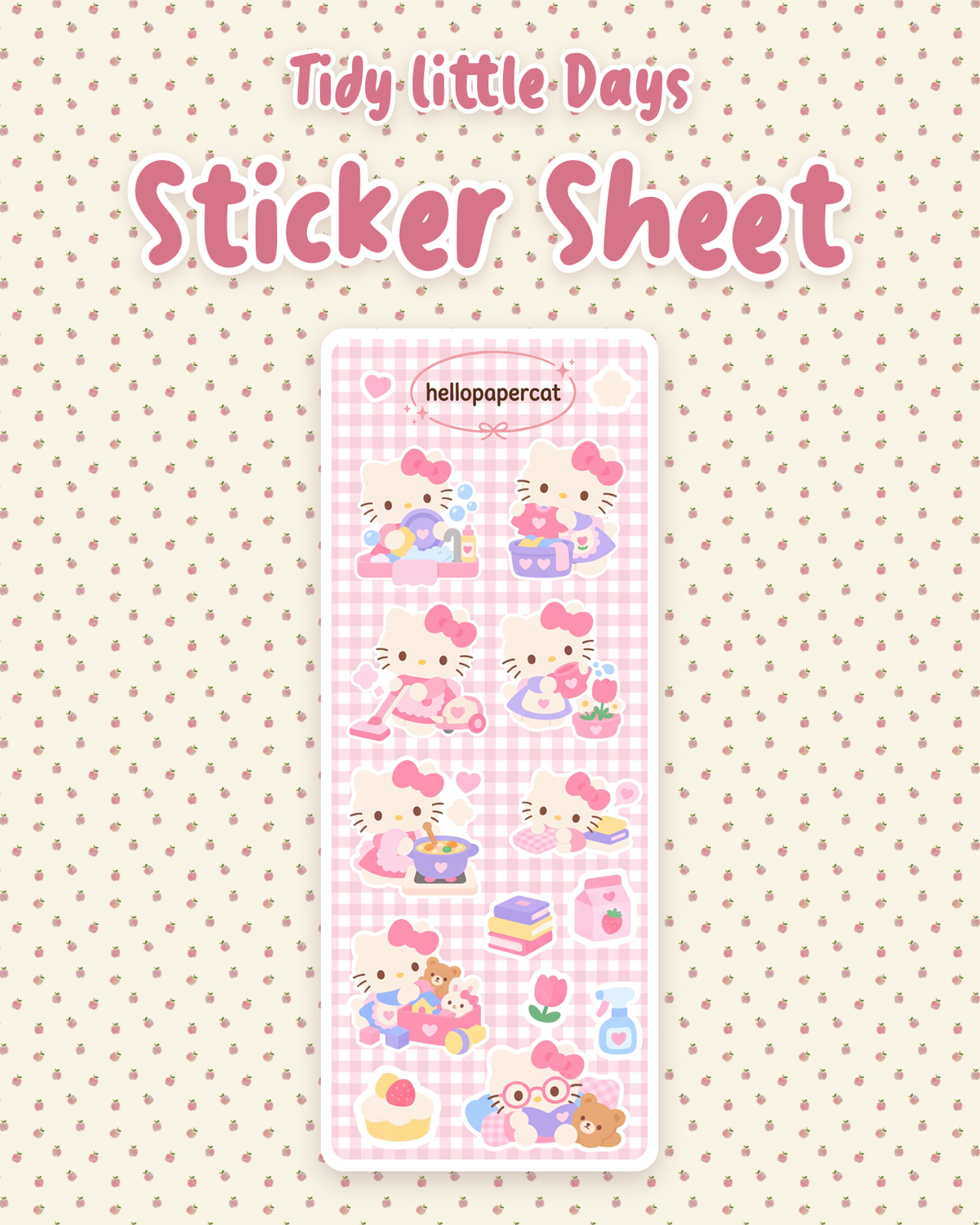 Tidy little days mini sticker sheet