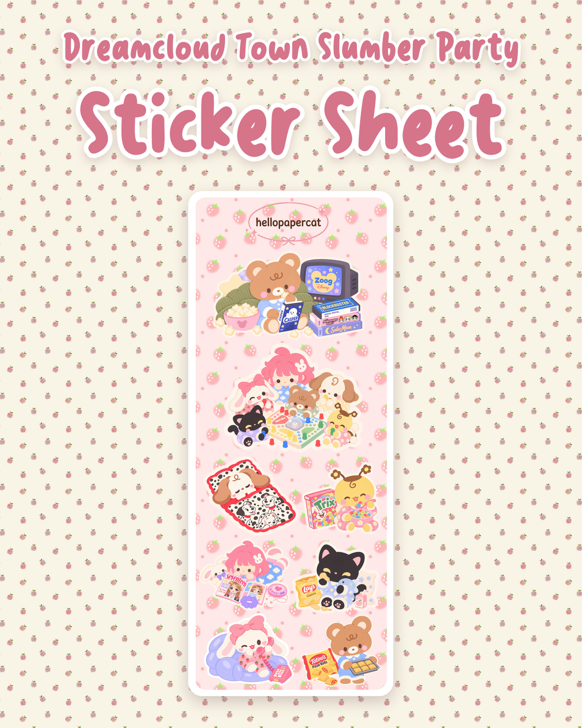 Dreamcloud Town Slumber Party sticker sheet