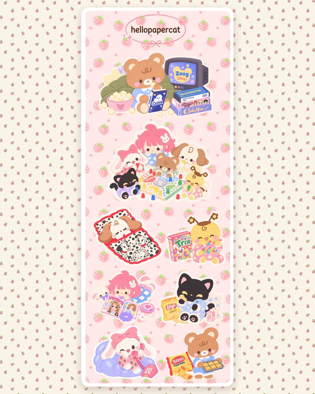 Dreamcloud Town Slumber Party sticker sheet