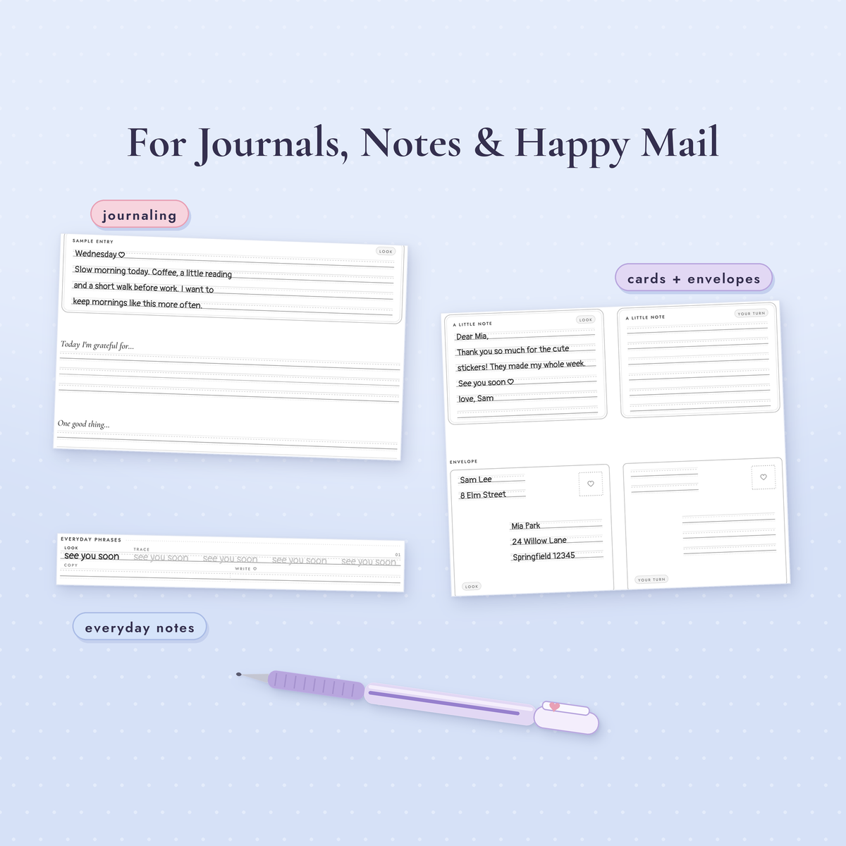 Pretty Printing Handwriting Workbook | Cute Handwriting Practice | Planner Handwriting Worksheets | GoodNotes & Printable PDF