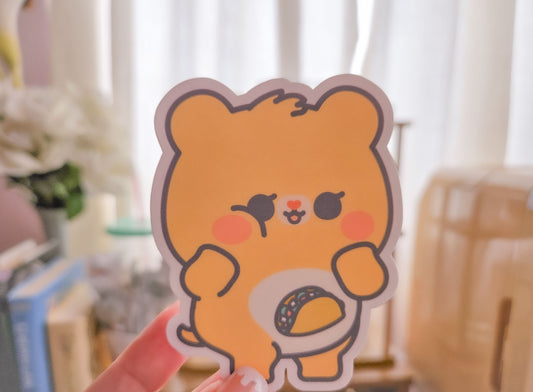 Cutie Taco Bear inspired Vinyl Sticker