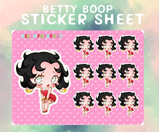 B. Boop inspired sticker sheet