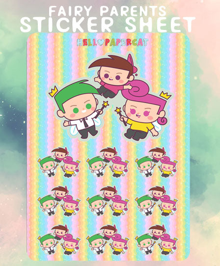 Parents Welcome Sticker Fairy Parents sticker sheet – HelloPapercat