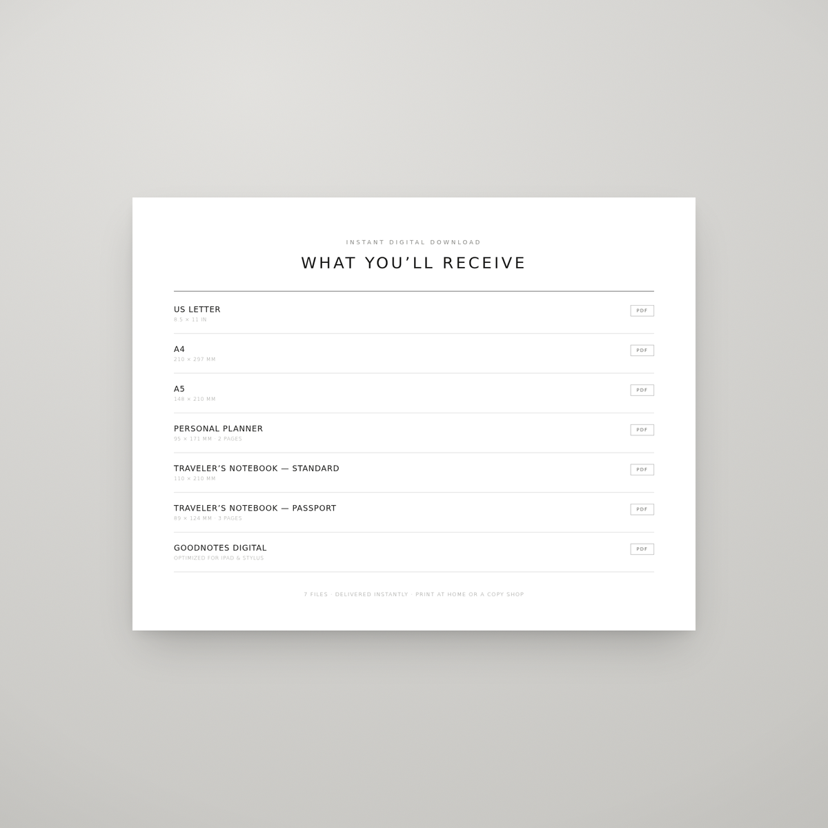 Home Maintenance Checklist — Printable + Digital Planner Insert