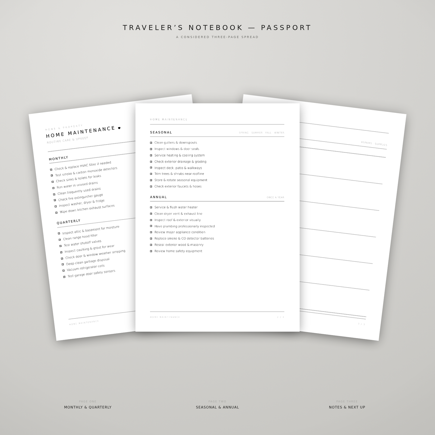 Home Maintenance Checklist — Printable + Digital Planner Insert