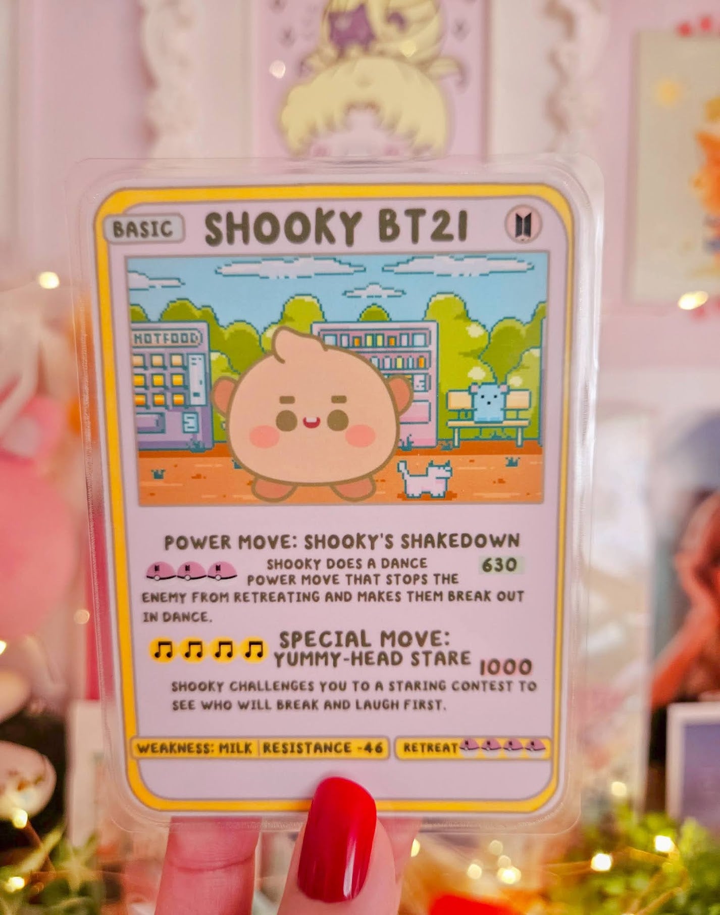 Shooky inspired trading game card