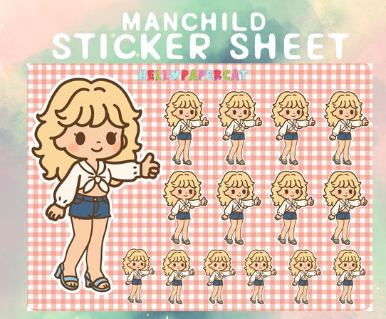 Manchild sticker sheet