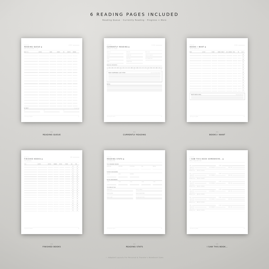The Reading Queue — Printable Reading Planner & Book Tracker