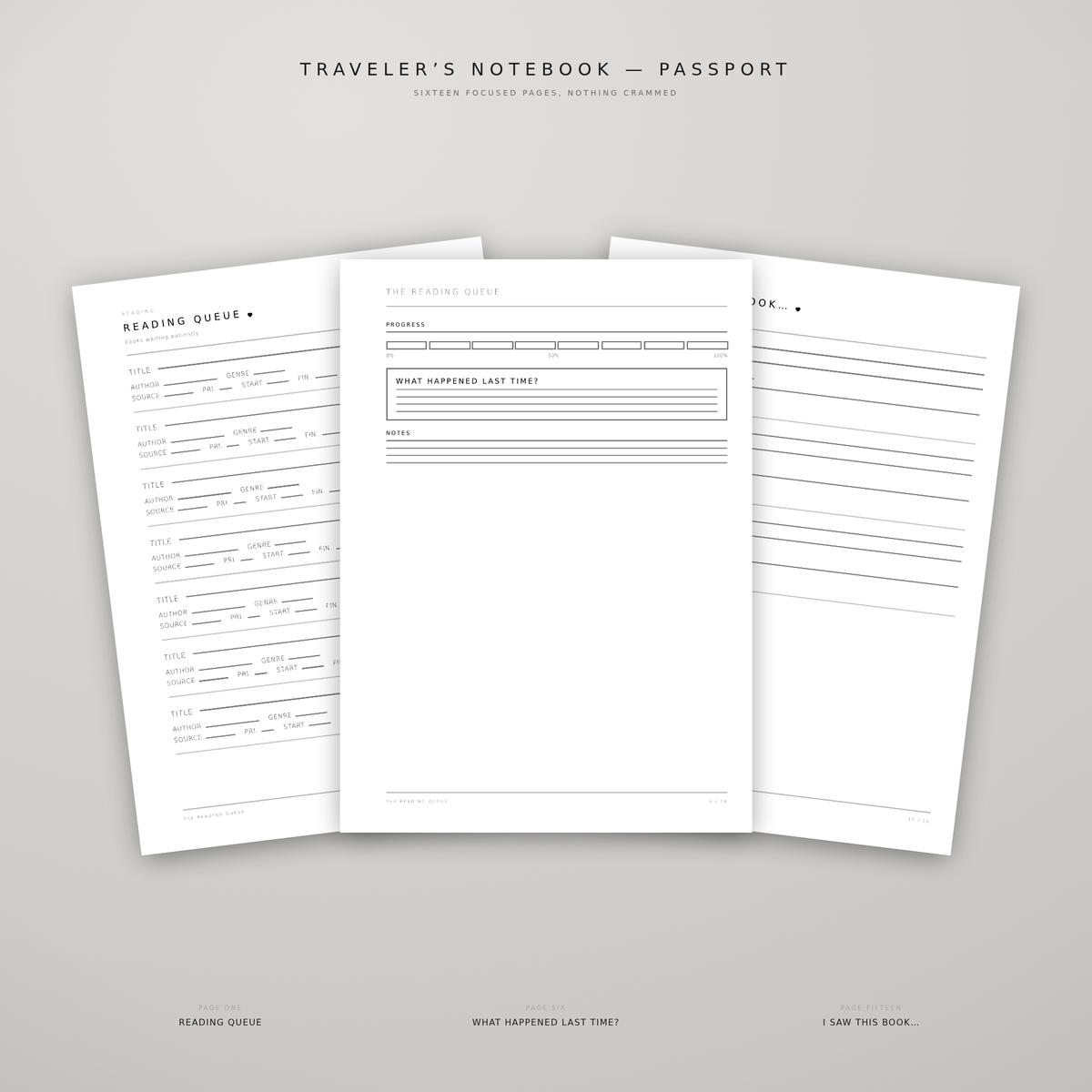 The Reading Queue — Printable Reading Planner & Book Tracker