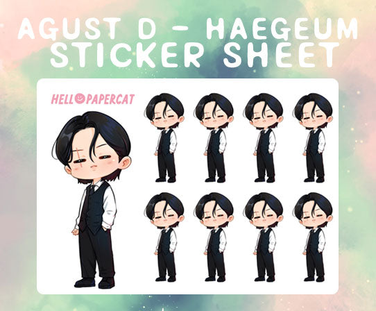 Agust D Haegeum sticker sheet
