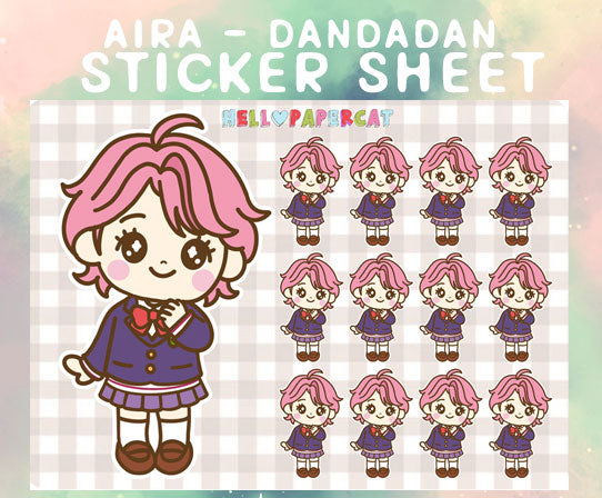 Aira - dandadan sticker sheet
