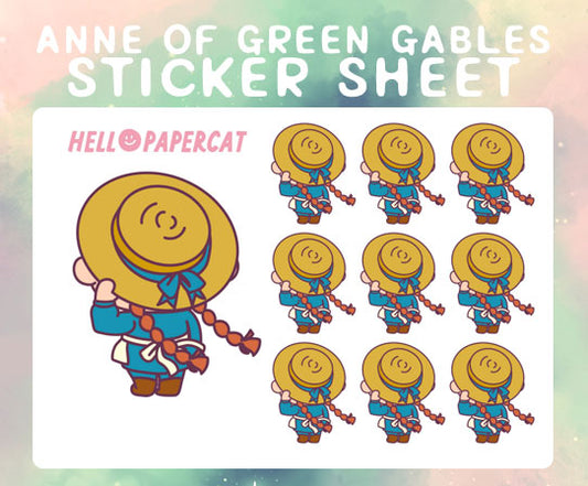 Anne of Green Gables sticker sheet