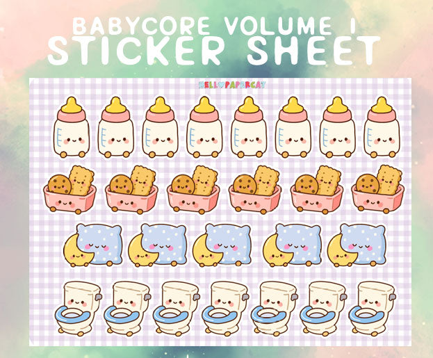 Babycore volume 1 sticker sheet