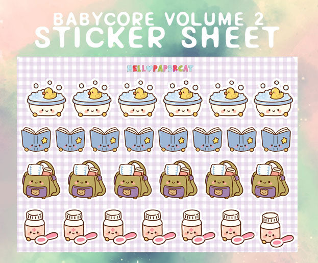 Babycore volume 2 sticker sheet