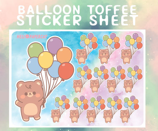 Balloon Toffee sticker sheet