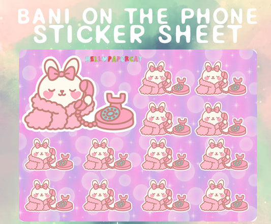 Bani phone call sticker sheet