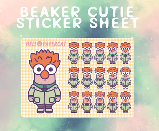 Beaker cutie sticker sheet