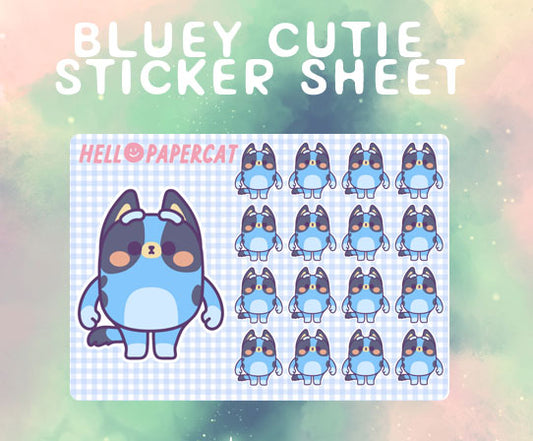 Bluey cutie sticker sheet