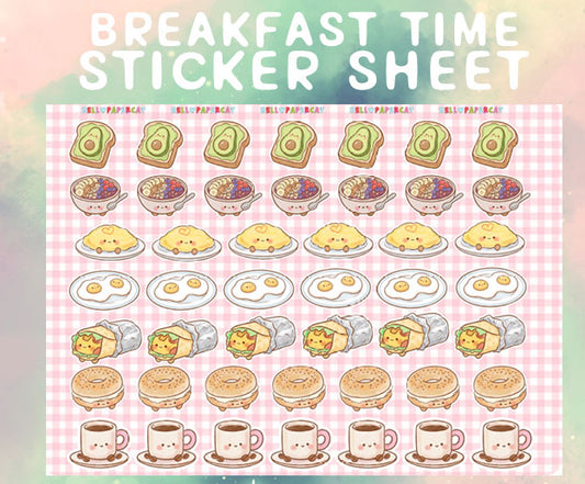 Breakfast time sticker sheet