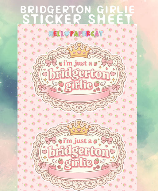 just a bridgerton girlie sticker sheet