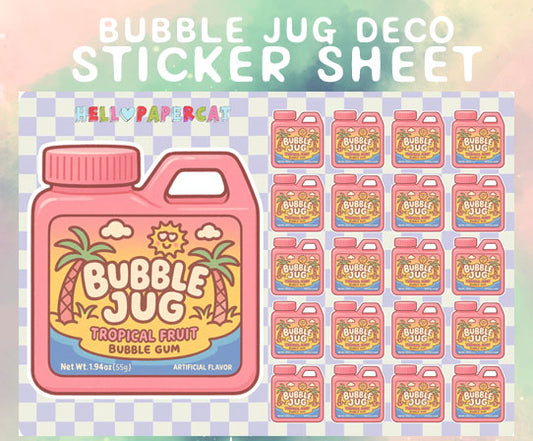 Bubble Jug deco sticker sheet