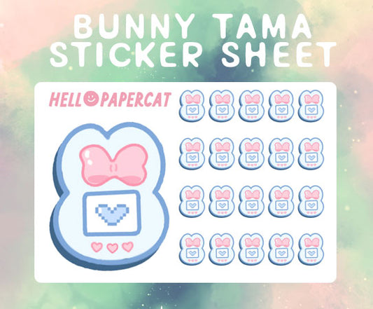 Bunny Tama sticker sheet