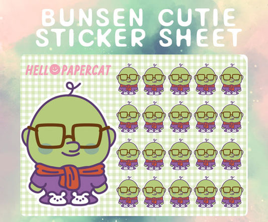 Bunsen Cutie sticker sheet