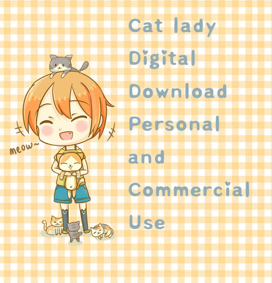 Cat lady Clipart