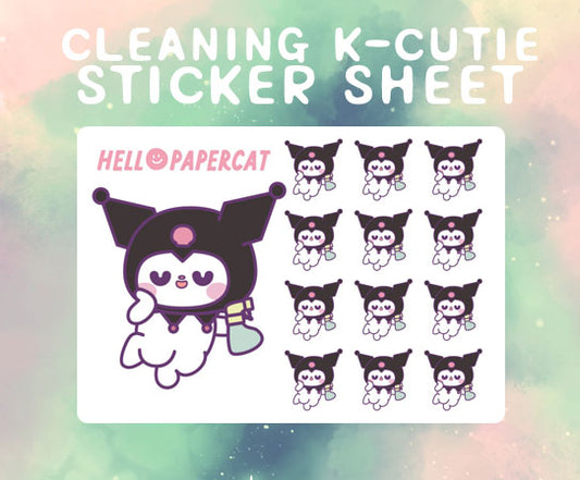 Cleaning K-cutie sticker sheet