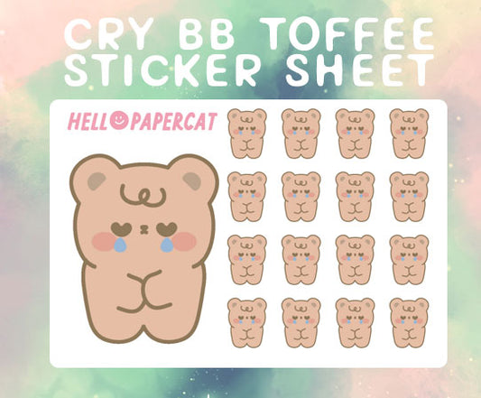 Cry BB Toffee sticker sheet