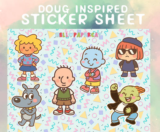 Doug inspired sticker sheet
