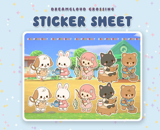 Dreamcloud Crossing sticker sheet
