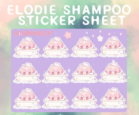 Elodie Shampoo sticker sheet