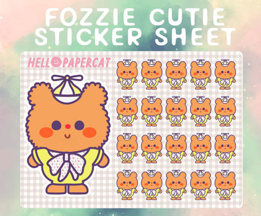 Fozzie Cutie sticker sheet