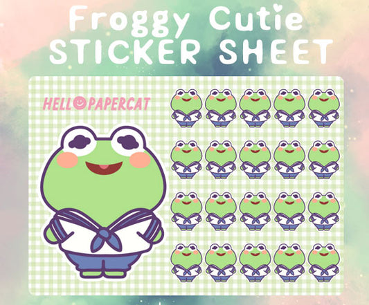 Froggy Cutie sticker sheet