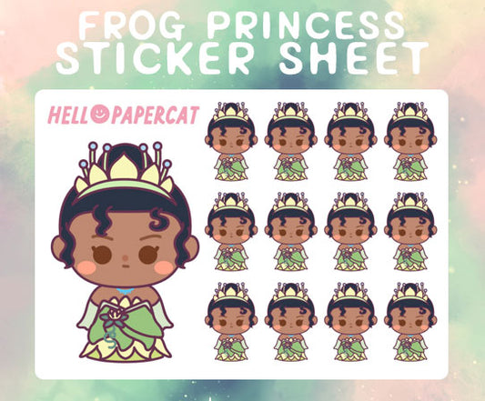 Frog Princess sticker sheet