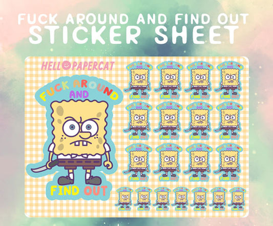 fuck around and find out sticker sheet