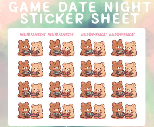 Game Date night sticker sheet