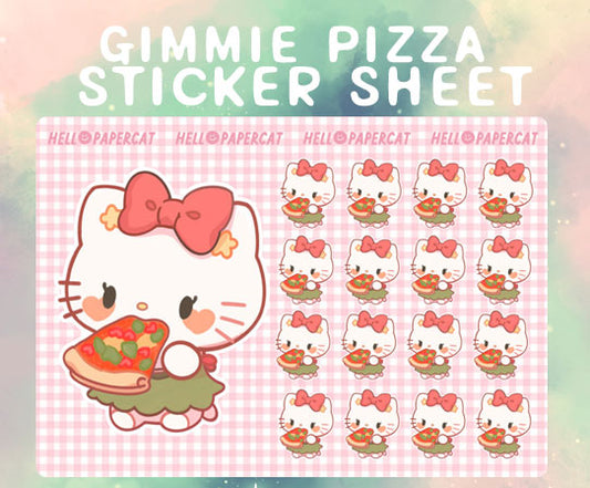 Gimmie Pizza sticker sheet