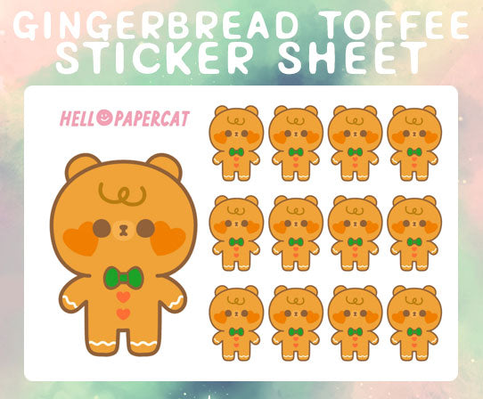 Gingerbread Toffee sticker sheet