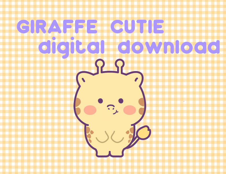 Giraffe Cutie digital download